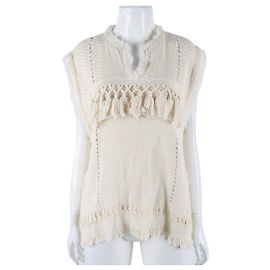 Haut en maille sans manches Isabel Marant Blanc