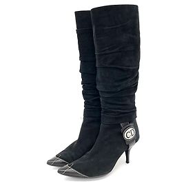 Christian Dior Suede Boots Black