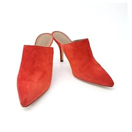 Hermès Hermes Wildleder-Mule Rot