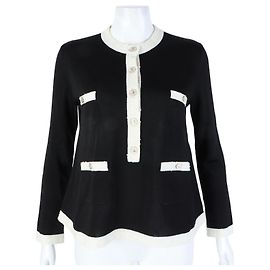 Tricô de manga longa Chanel Branco