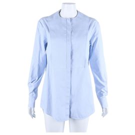 Céline Camicia a maniche lunghe a righe Celine Blu
