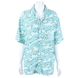 Camicia a maniche corte Gucci Blu