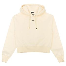 Jacquemus Moletom com capuz de fleece para mulher Branco