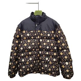 Gucci Black Scott Printed Down Puffer Jacket Black