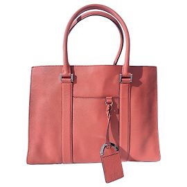 Sac cabas business Saffiano rose corail Bulgari Rose