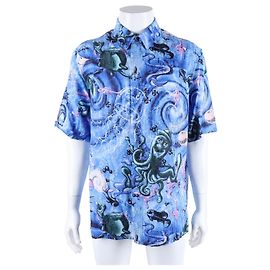 Camicia a maniche corte Dior Homme Blu