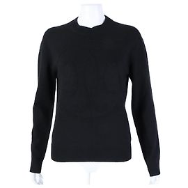 Hermès Langarm-Strickpullover aus Kaschmir Schwarz