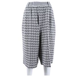 Fendi Banding Strickhose Weiß