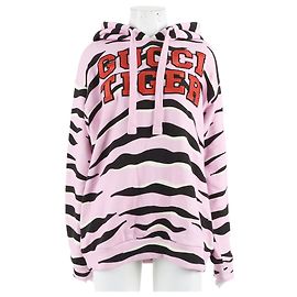 Moletom com capuz de manga longa Gucci Tiger Rosa