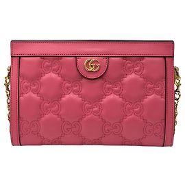 Gucci Bolso bandolera de cuero acolchado Rosa Rosa