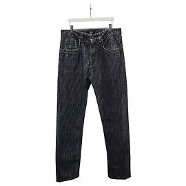 Fendi Blue FF Monogram Treatment Denim Pants Blue