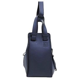 Loewe Piccola borsa Hammock classica in pelle di vitello blu navy Blu