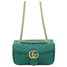 Gucci Bolsa de ombro Marmont Matelassé Verde Multicor