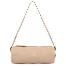 Miu Miu Pochete de couro Nappa Marrom