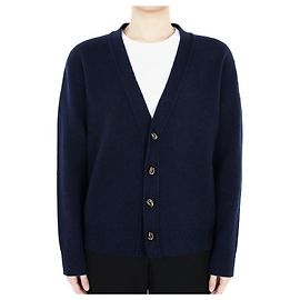 Bottega Veneta Kaschmir-Cardigan mit V-Ausschnitt Navy Schwarz