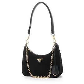 Prada Mini borsa in velluto Réedition Nero