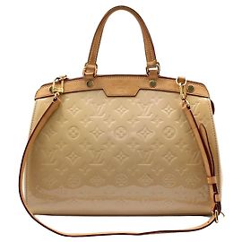 Louis Vuitton Borsa a Spalla Monogram Vernis Brea MM Marrone