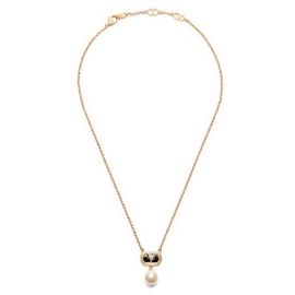 Valentino Garavani Ovalet Metal Necklace Orange