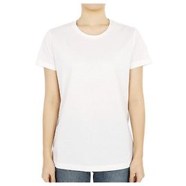 Moncler Kurzarm-T-Shirt aus Baumwolle mit Patch-Logo für Damen (Weiß) Orange