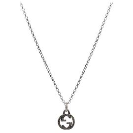 Gucci Interlocking Silberhalskette Silber