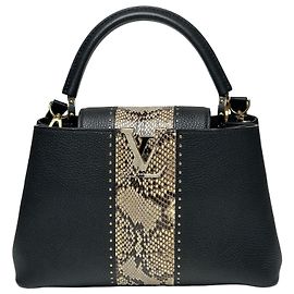 Louis Vuitton Capucines MM Python Black Schwarz