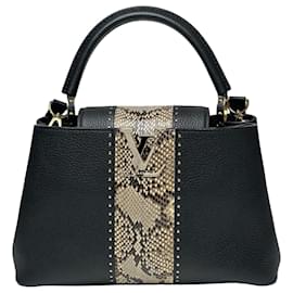 Louis Vuitton Capucines MM Python Black Schwarz