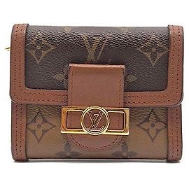 Louis Vuitton Cartera Compacta Monogram Dolphin Castaño