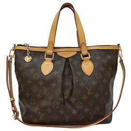 Louis Vuitton Bolsa de Ombro Palermo PM em Canvas Monogram Marrom