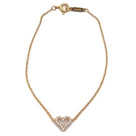 Tiffany & Co Pulseira Heart Tag com Diamantes Dourado