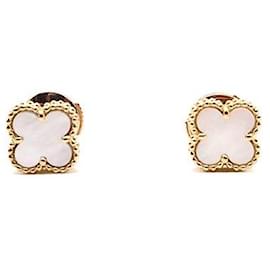 Van Cleef & Arpels Brincos Sweet Alhambra Amarelo