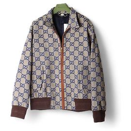 Gucci GG Jumbo Canvas Cotton Zip-Up Jacket Size Multiple colors