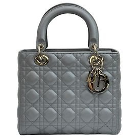 Lady Dior Medium Grey Pearl Marron