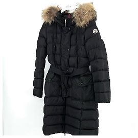Moncler Chloe Damen Lang Daunenjacke Schwarz Schwarz
