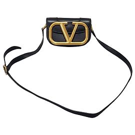 Valentino Bolsa Transversal Logo Super Preto