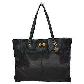 Lanvin Bolsa shopper de couro preto Preto