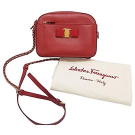Salvatore Ferragamo Bolsa transversal Lydia Vermelho