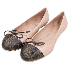 Louis Vuitton Monogram Flat Ballet Shoes Pink Monogram Pink