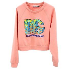 Dolce & Gabbana Sweatshirt mit besticktem Logo Rot