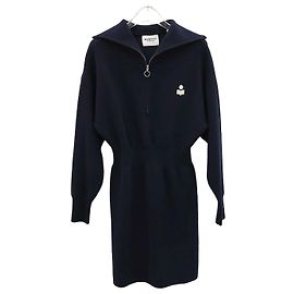 Isabel Marant Robe en maille avec logo brodé Multicolore