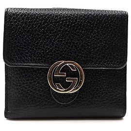 Gucci Cartera entrelazada Negro