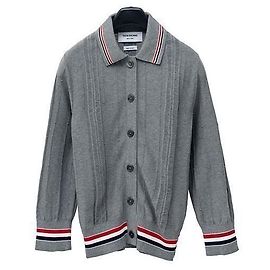 Thom Browne Strickjacke mit Besatz für Damen Braun