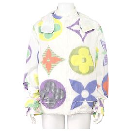Louis Vuitton Monogram Multicolor Windbreaker Herrenjacke Weiß