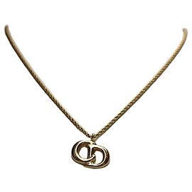 Dior Collier avec logo CD (Premium, Sharp Necklace) Doré