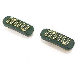 Miu Miu Presilha de cabelo com logotipo em letras de acrílico Multicor
