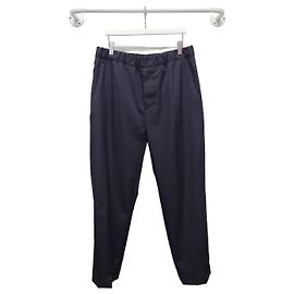 Louis Vuitton Black Signature Wool Cigarette Drawstring Pants Black