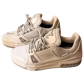 Louis Vuitton LV Trainer Sneaker Grau Orange