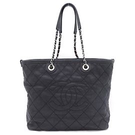 Chanel Bolsa Shopper Caviar e Bolsa de Ombro Preto