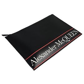 Alexander Mcqueen Clutch mit Logo-Print Rot