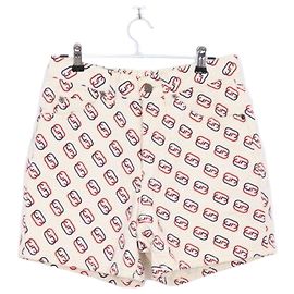 Gucci Short de algodão entrelaçado para mulher Multicor