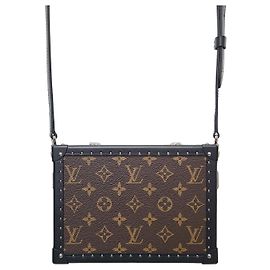 Louis Vuitton Monogram Macassar Clutch Box Messenger Bag Brown